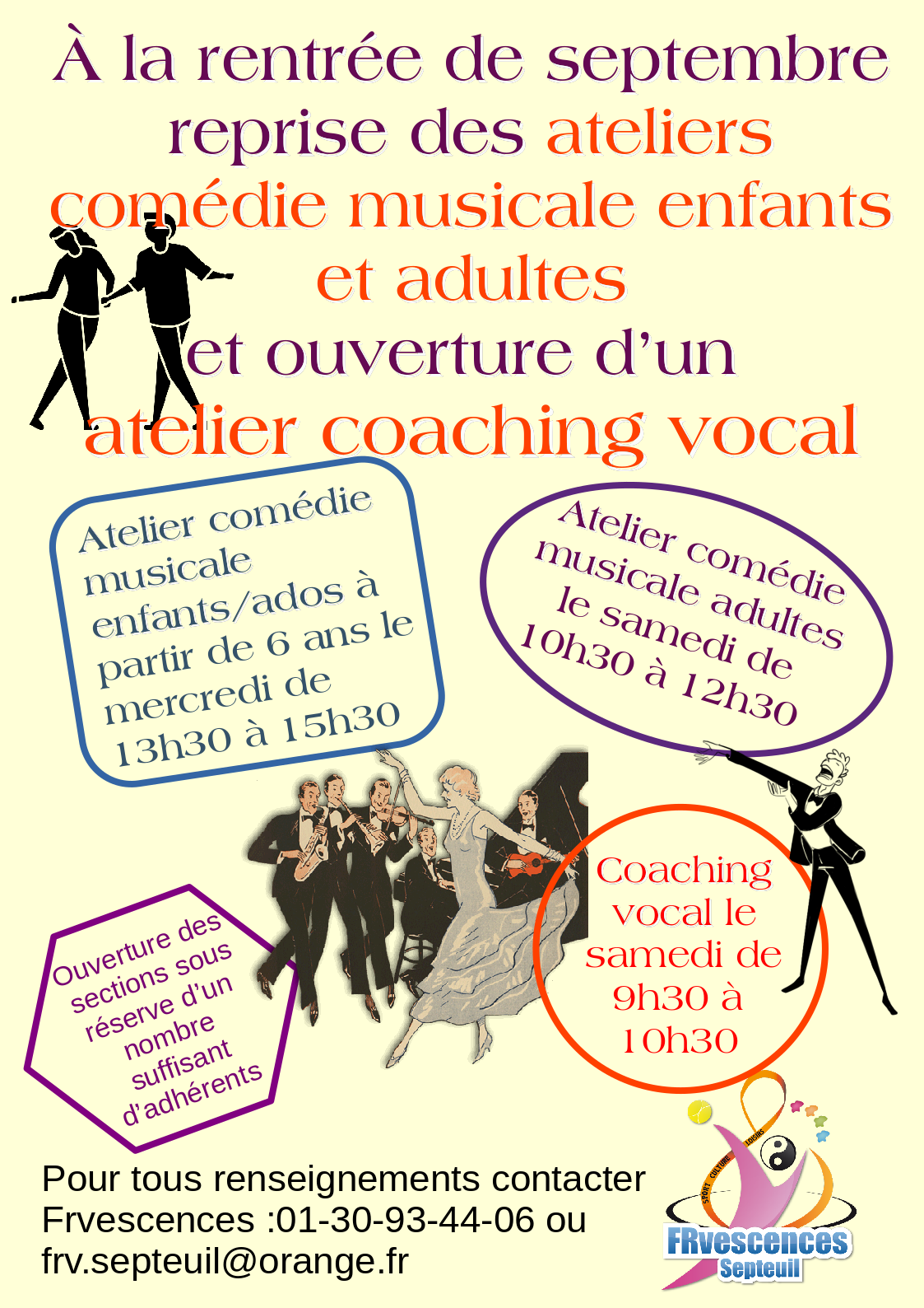 Affiche comedie musicale et coaching vocale